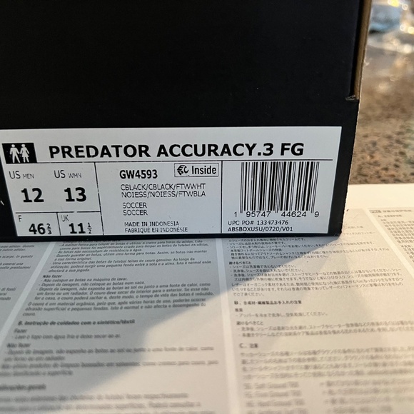 Adidas Predator Mens Soccer Shoes Sz 12 - Picture 4 of 10